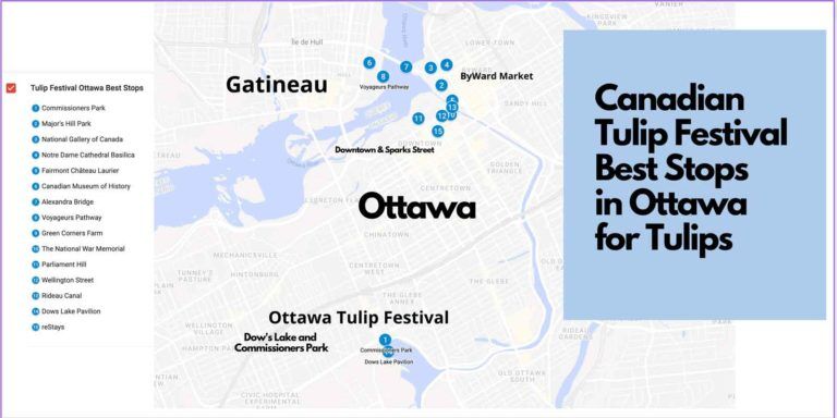 canadian tulip festival in ottawa map