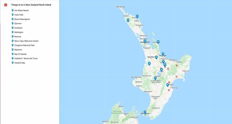 things to do in new zealand map north island