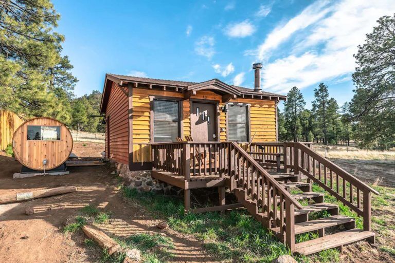 cabins in arizona sauna