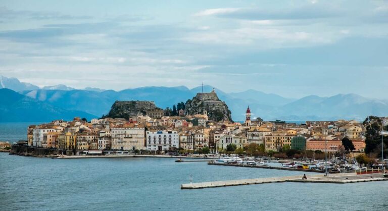Best town in the Greek islands of Corfu