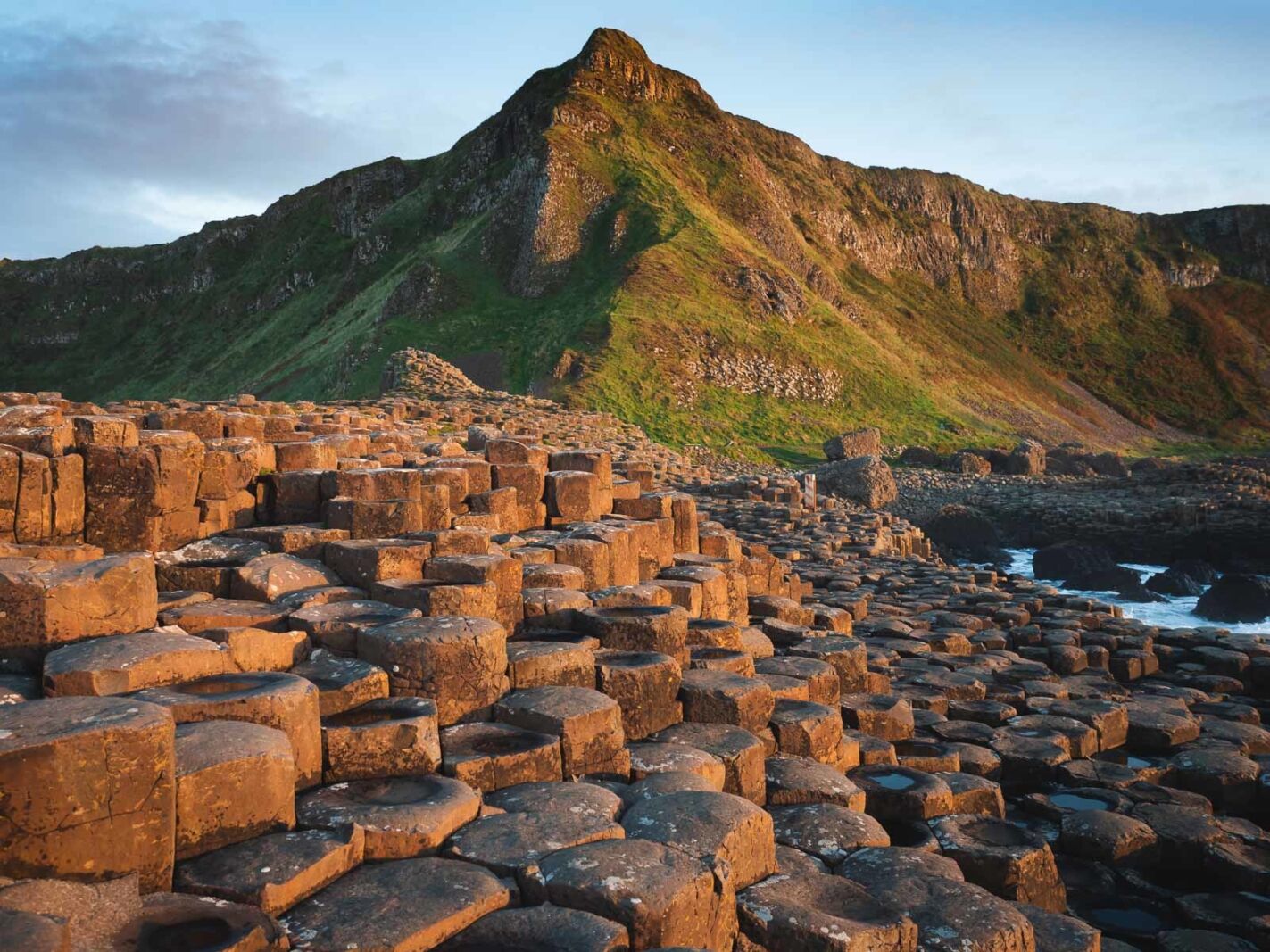 causeway coastal route Giants Causeway sunset