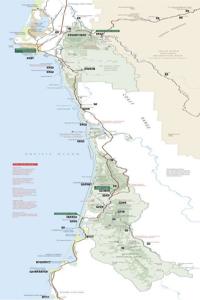Redwood National Park Map