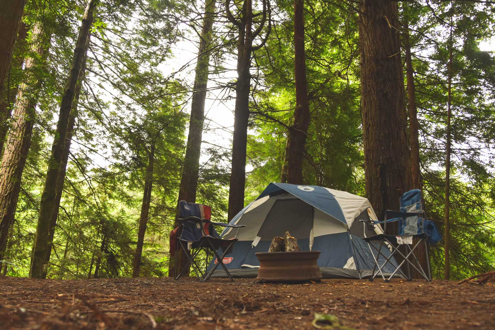 A tent and camping equipment