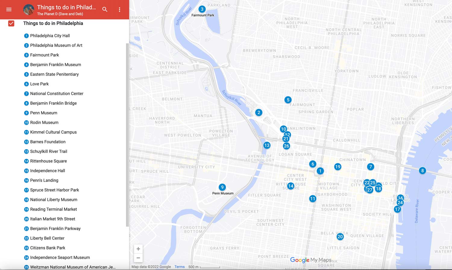 things to do in philadelphia map