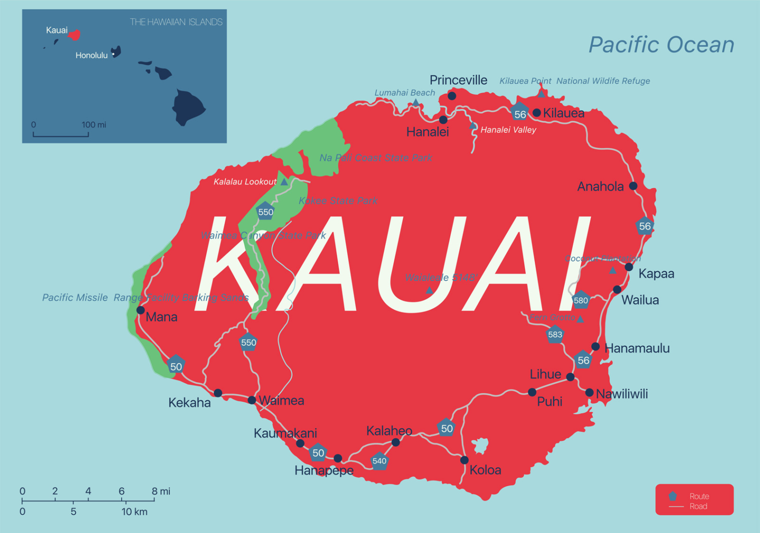 Best Areas to Stay in Kauai Map Hanalei Bay